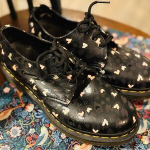Classic Dr. Marten Oxfords with Love Hearts (UK 6, US 8)